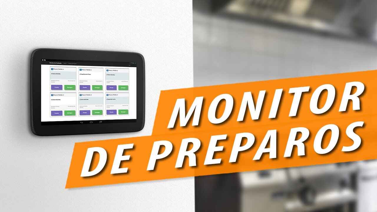 Monitor de Preparos KDS na Cozinha