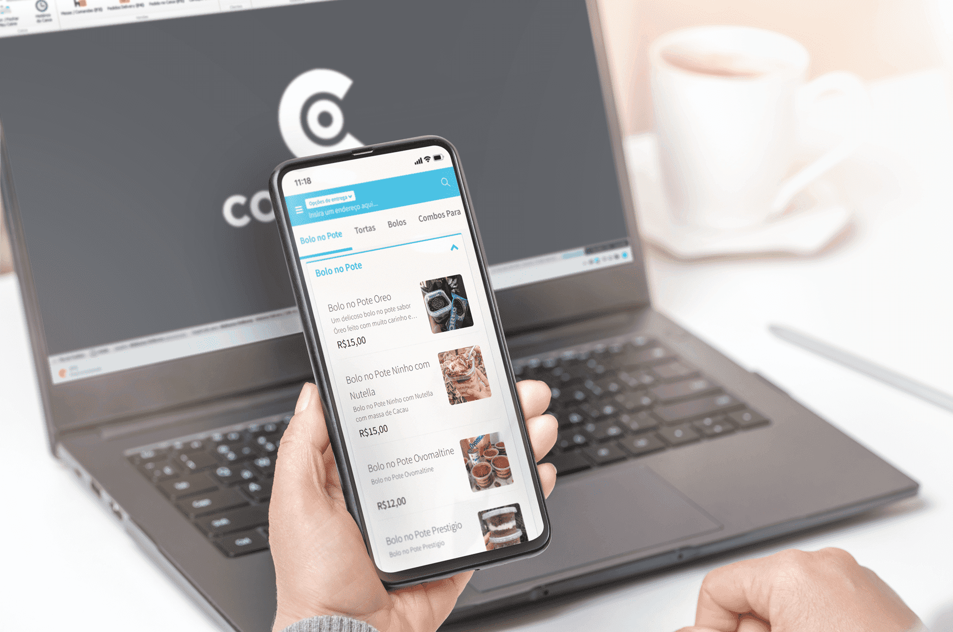 Site delivery da doceria atualizando estoque automaticamente