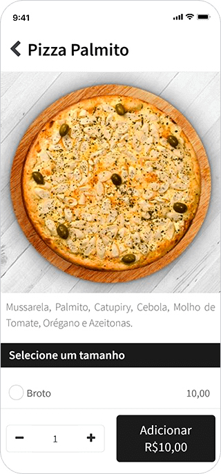 MenuDino Celular Pizza em Destaque.