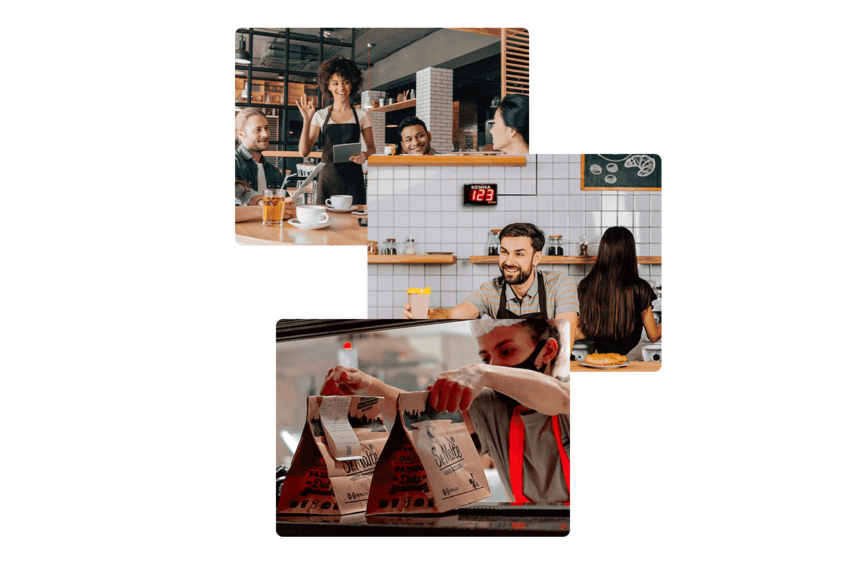 Tela do Consumer recebendo pedidos de mesas, balcão, delivery e iFood na mesma interface.